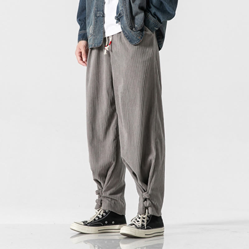 Pantalones rectos de algodón con botones y bolsillos para hombre, diseño de Buddha Stones, otoño e invierno. - image 2