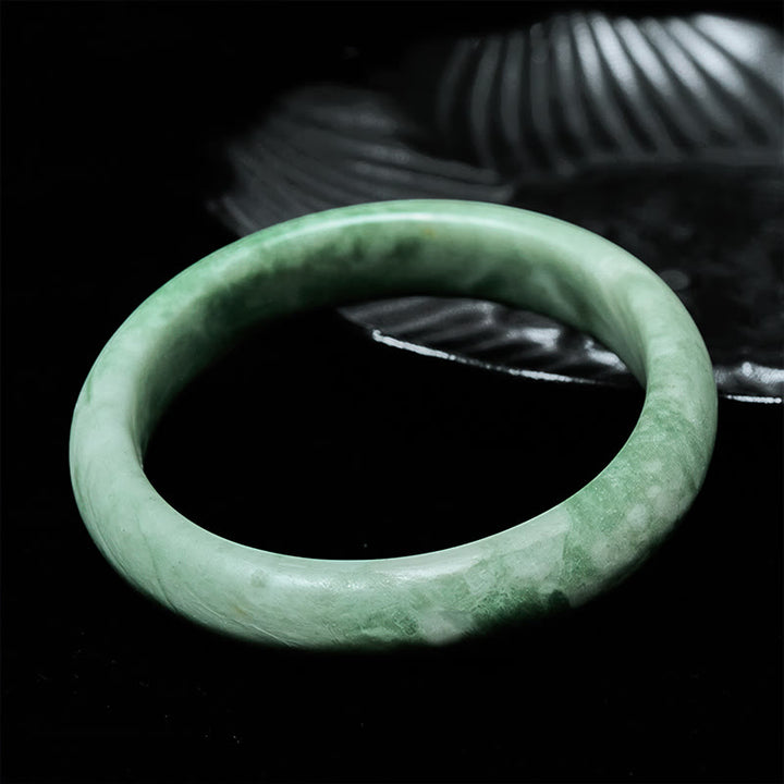 Brazalete de prosperidad con diseño simple de jade natural y Buddha Stones - image 2