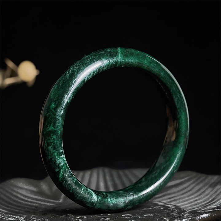 Brazalete protector de jade negro y verde Nanyang con Buddha Stones - 62 mm - image 0
