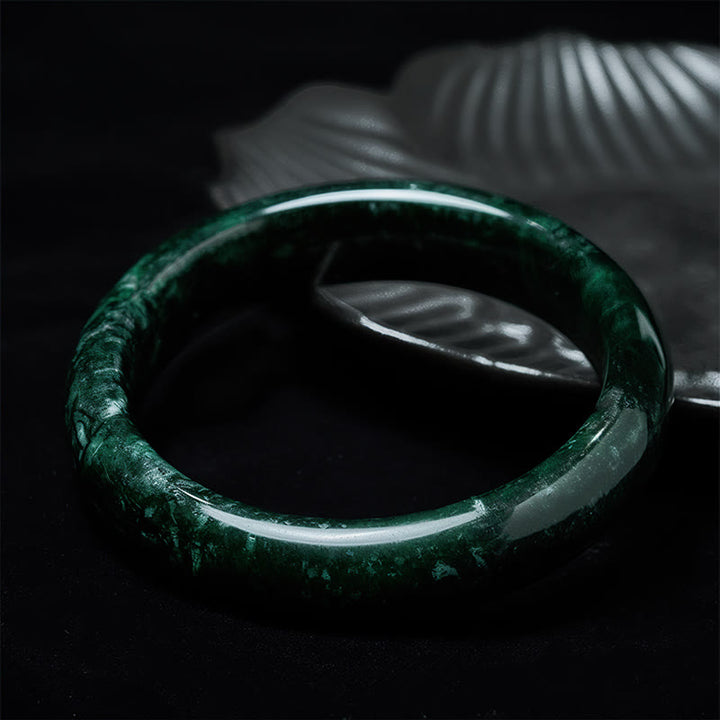 Brazalete protector de jade negro y verde Nanyang con Buddha Stones - image 2