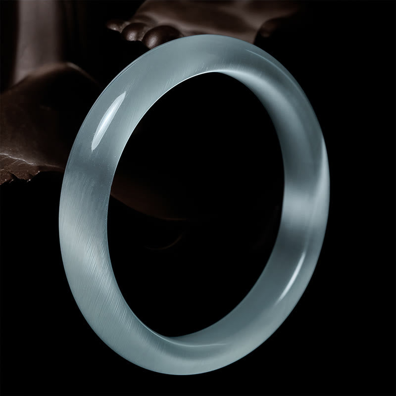 Brazalete espiritual de la abundancia con ojo de gato blanco y Buddha Stones - Ojo de gato blanco (Suerte ♥ Positiva) - 64 mm - image 0