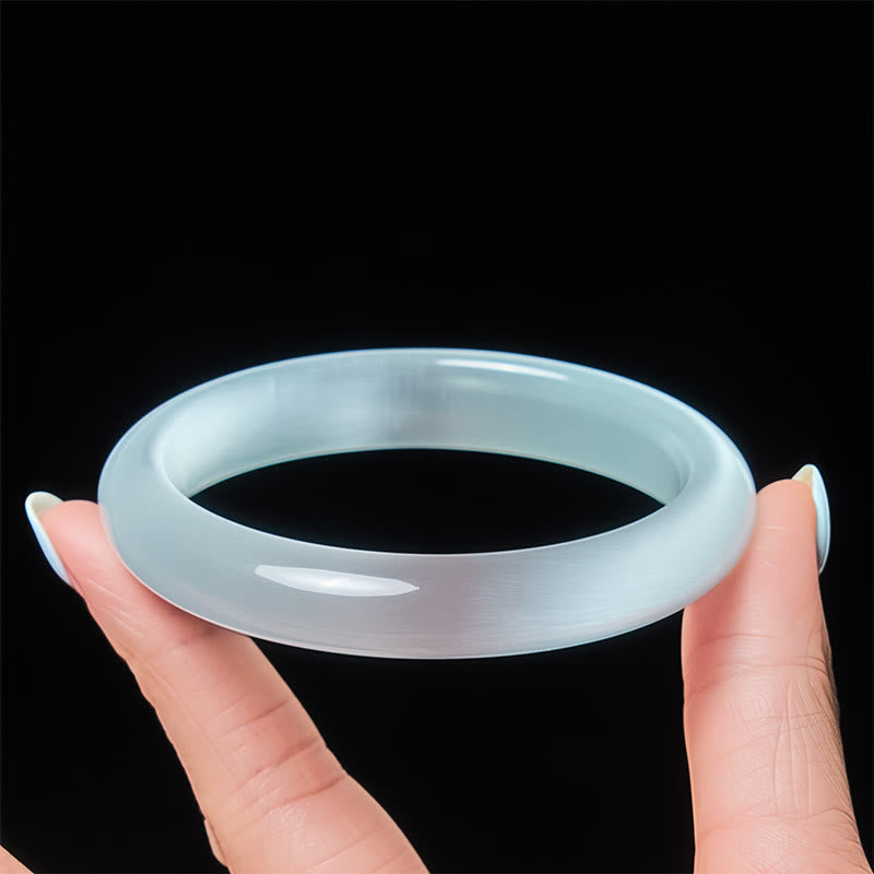 Brazalete espiritual de la abundancia con ojo de gato blanco y Buddha Stones - image 3