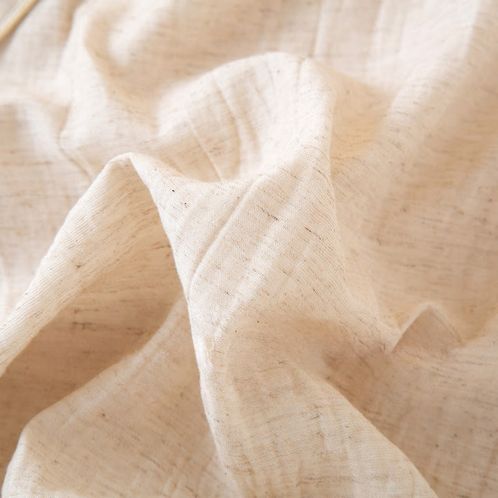 Conjunto de pijama de algodón con Buddha Stones, 2 piezas, estampado floral colorido, mariposa, manga larga, cuello en V, pantalones y bolsillos - image 3