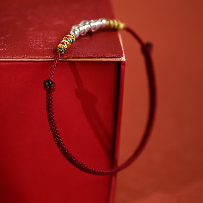 Collar ajustable con campana plateada y Buddha Stones, con cuerda roja y negra para gatos y perros pequeños. - image 4