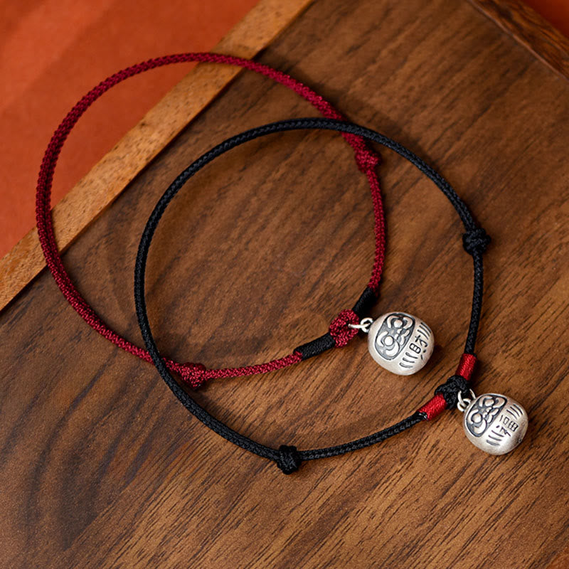 Colgante de plata con Buddha Stones para atraer la fortuna, símbolo Fu, hilo rojo, collar ajustable para gatos y perros pequeños. - image 12