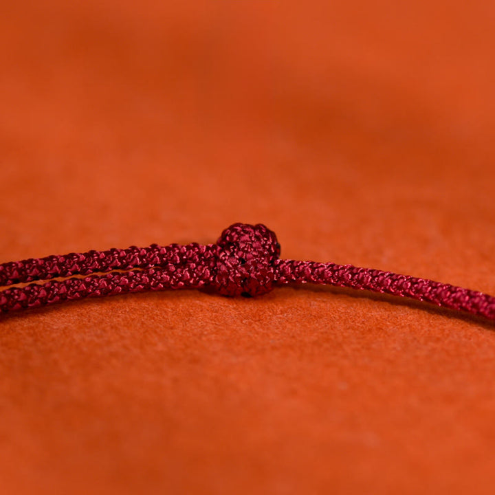 Colgante de plata con Buddha Stones para atraer la fortuna, símbolo Fu, hilo rojo, collar ajustable para gatos y perros pequeños. - image 8