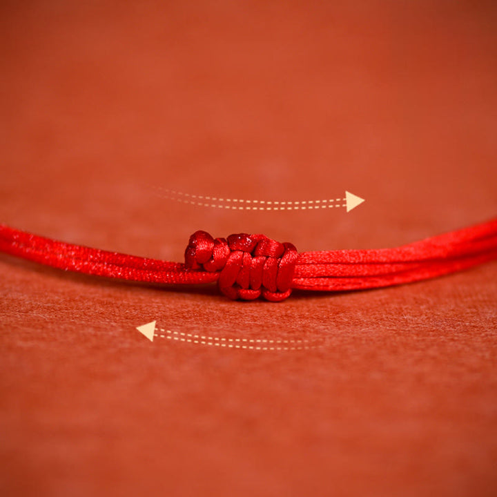 Collar para mascotas con cuentas de madera de durazno y cuerda roja de Buddha Stones, ajustable y resistente, para gatos y perros pequeños. - image 10