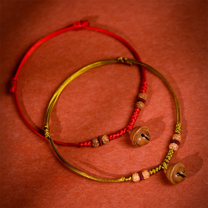 Collar para mascotas con cuentas de madera de durazno y cuerda roja de Buddha Stones, ajustable y resistente, para gatos y perros pequeños. - image 16