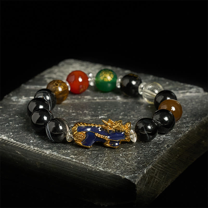 Pulsera positiva Pi Xiu con cuentas de sardónice y Buddha Stones que cambian de color con cinco elementos - image 2