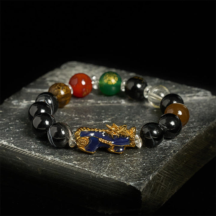 Pulsera positiva Pi Xiu con cuentas de sardónice y Buddha Stones que cambian de color con cinco elementos - image 2