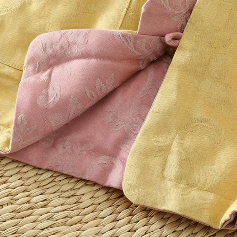 Chaleco sin mangas de algodón para mujer con estampado de flores y Buddha Stones y botones de rana - image 15