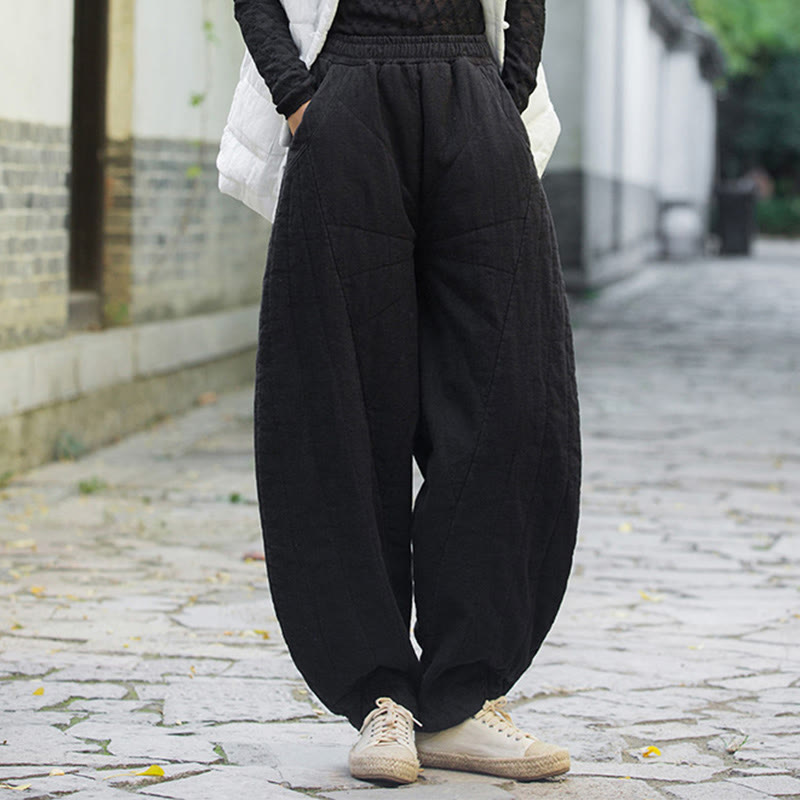 Pantalones gruesos de algodón liso Buddha Stones para mujer, tallas 7-8, con bolsillos - image 14