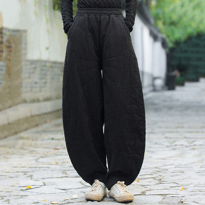 Pantalones gruesos de algodón liso Buddha Stones para mujer, tallas 7-8, con bolsillos - image 15