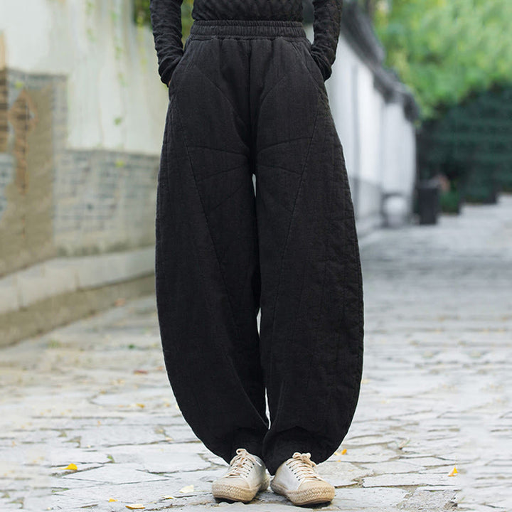 Pantalones gruesos de algodón liso Buddha Stones para mujer, tallas 7-8, con bolsillos - image 15