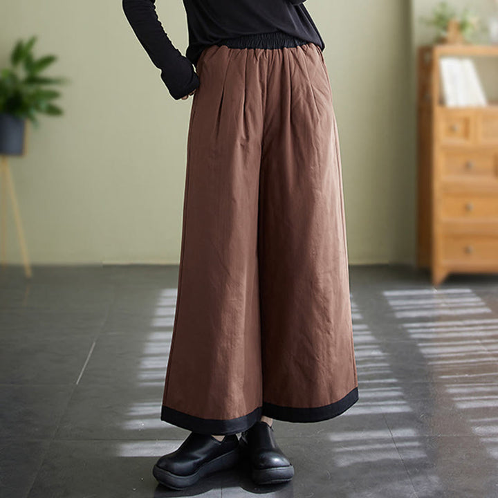 Pantalones casuales de pierna ancha con bolsillos para mujer de Buddha Stones - image 10