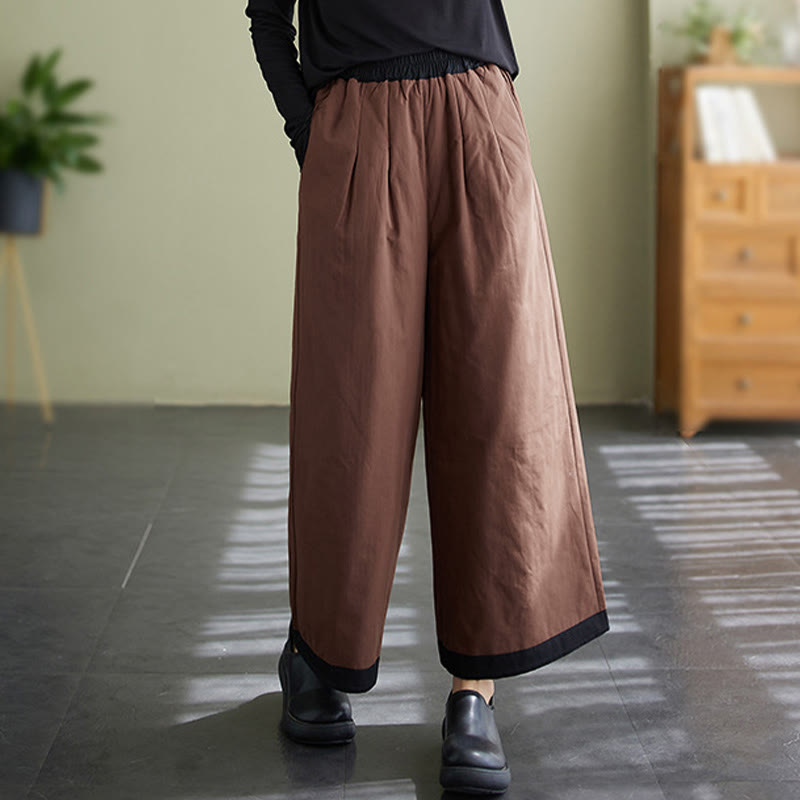 Pantalones casuales de pierna ancha con bolsillos para mujer de Buddha Stones - image 11