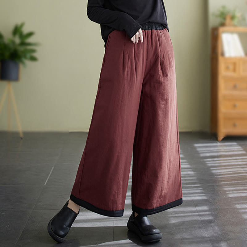 Pantalones casuales de pierna ancha con bolsillos para mujer de Buddha Stones - image 18