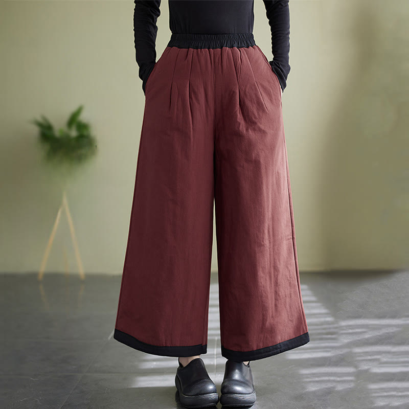 Pantalones casuales de pierna ancha con bolsillos para mujer de Buddha Stones - image 16
