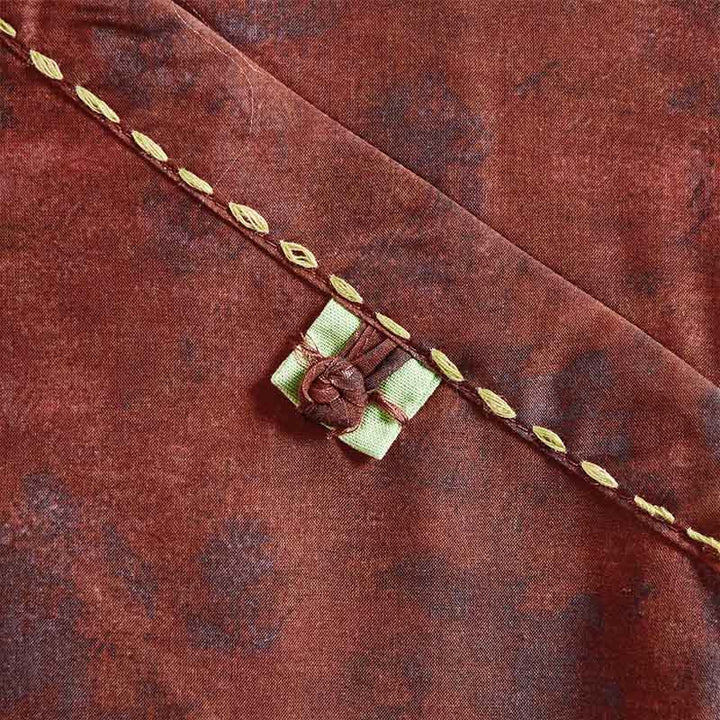 Camisa de manga larga para mujer con estampado floral y cuello en V de Buddha Stones Spring - image 16