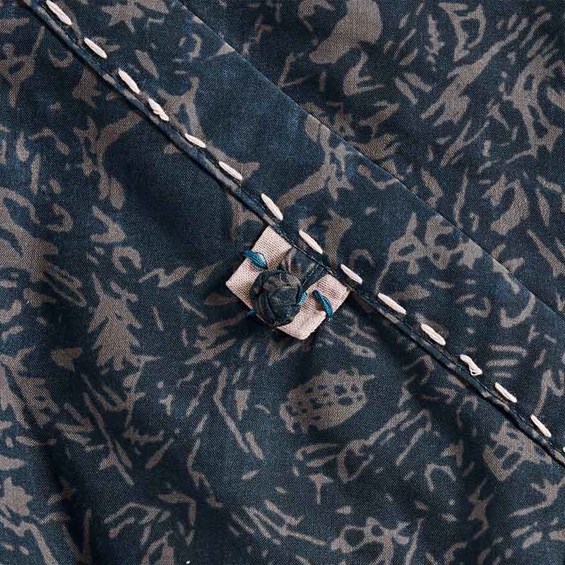 Camisa de manga larga para mujer con estampado floral y cuello en V de Buddha Stones Spring - image 19