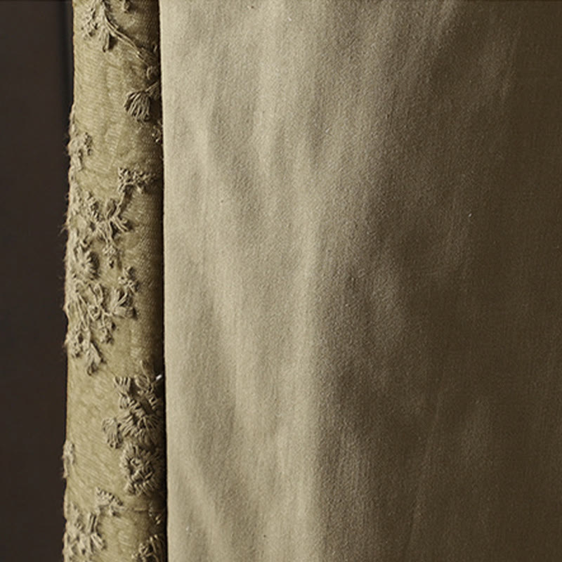 Pantalones gruesos de algodón y poliéster con bordado de flores y Buddha Stones para mujer con bolsillos - image 11