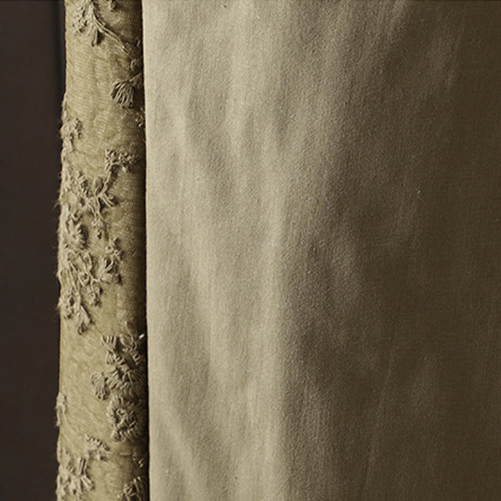 Pantalones gruesos de algodón y poliéster con bordado de flores y Buddha Stones para mujer con bolsillos - image 11