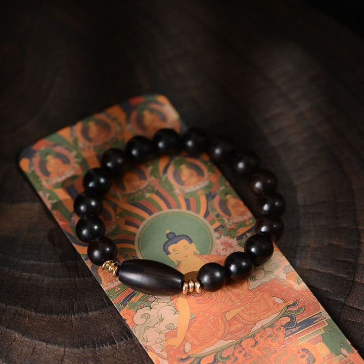 Pulsera de protección con Buddha Stones y pergaminos de sutra y bendiciones - 14-15 cm - image 1
