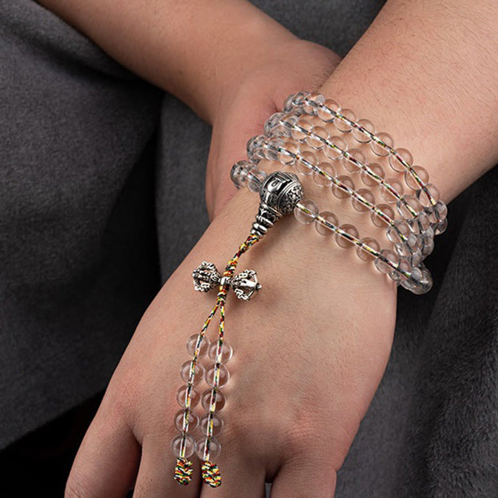 Amuleto Vajra de Buddha Stones Liuli, 108 Cuentas, Poder Espiritual, Fuerza, Mala - image 9