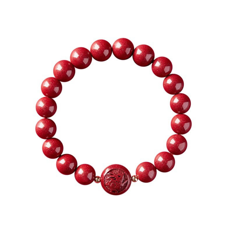 Pulsera de bendición pacífica con Buddha Stones, año del caballo, tallada en cinabrio - image 18