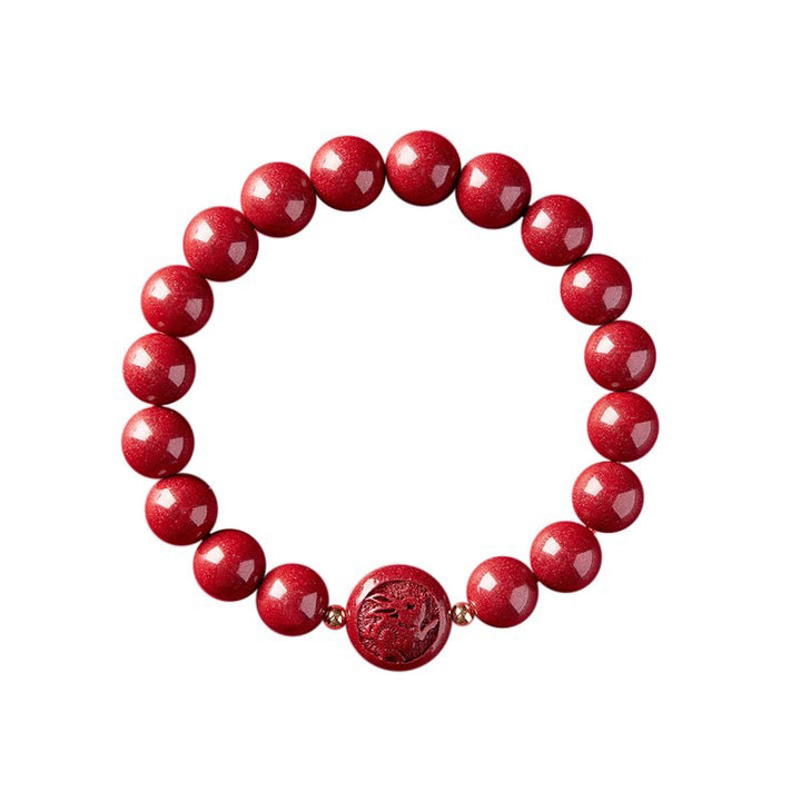 Pulsera de bendición pacífica con Buddha Stones, año del caballo, tallada en cinabrio - image 18