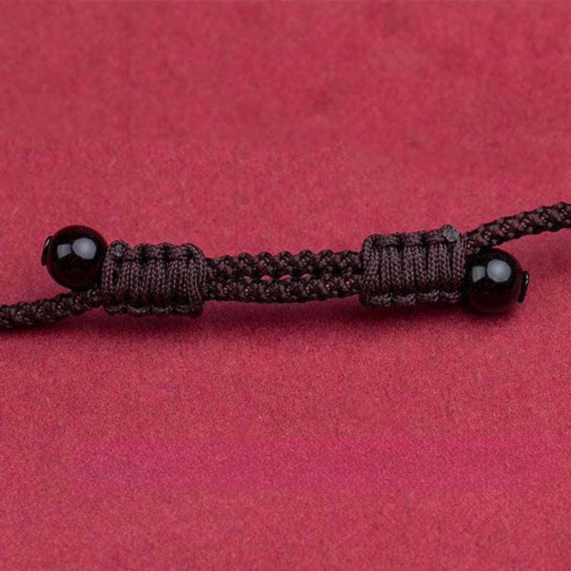 Collar con colgante de cuerda con bendición de cinabrio y diseño grabado del zodiaco chino con Buddha Stones del Año del Caballo - image 43