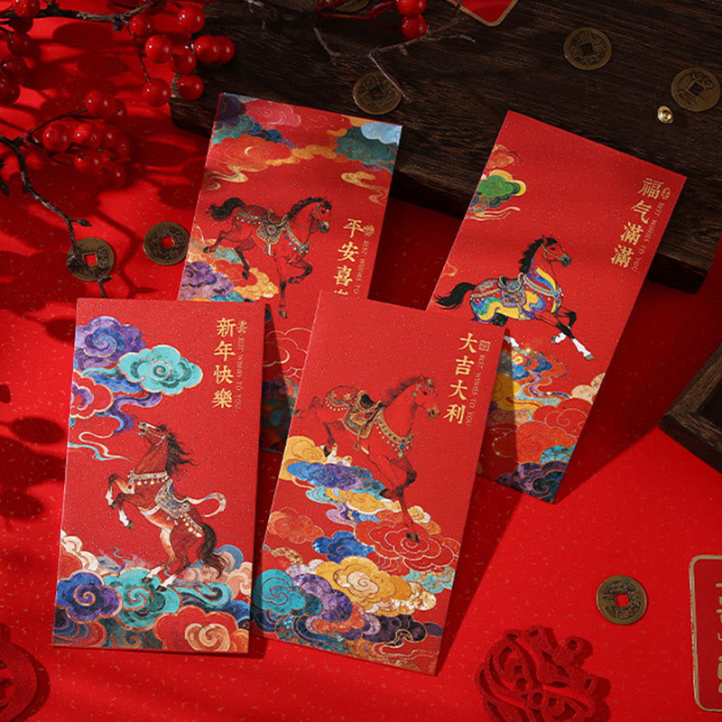 Buddha Stones para el Año del Caballo 2026, bendiciones de Año Nuevo, 6 sobres rojos chinos - image 17