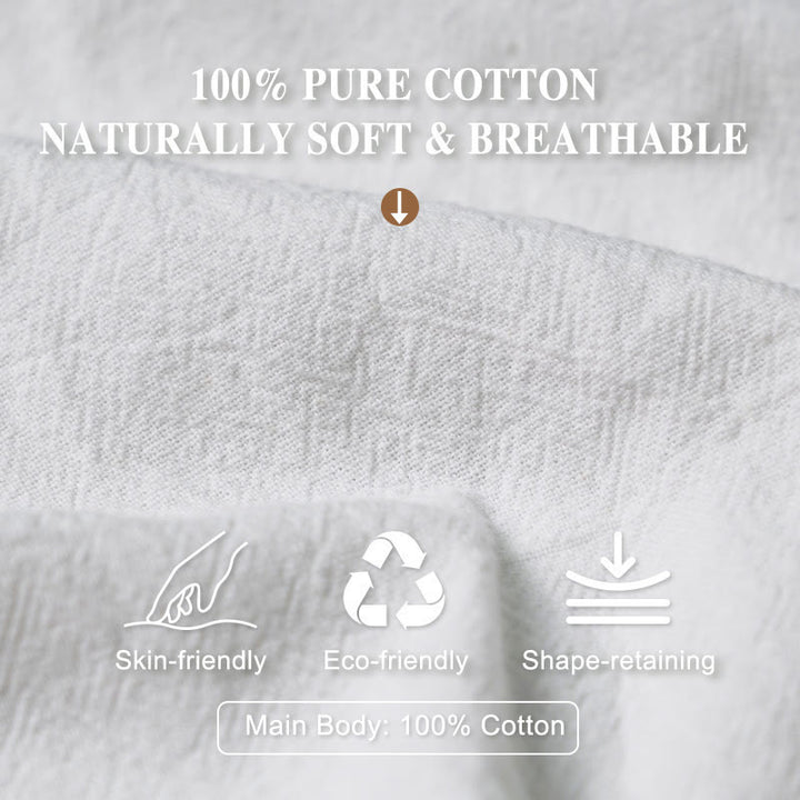 Pantalones Buddha Stones de algodón puro con flores blancas y hierba para mujer, cintura elástica - image 3