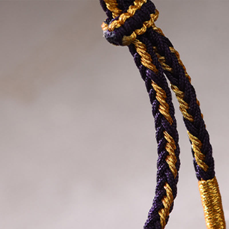 Pulsera de equilibrio para atraer la fortuna con Buddha Stones de los Cinco Emperadores, cobre, amatista, cinabrio, hilo negro y rojo. - image 4