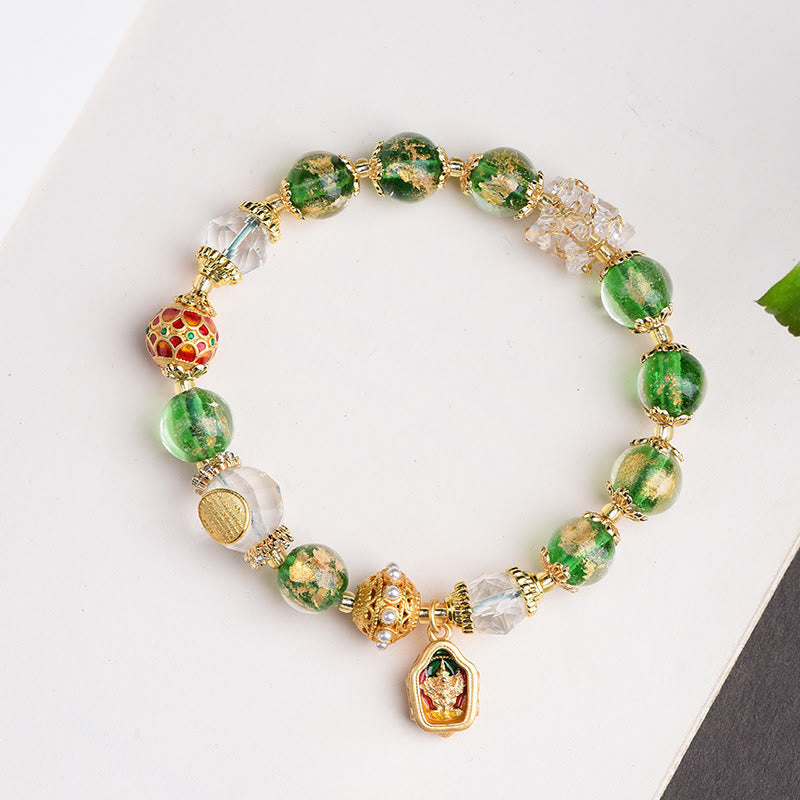 Pulsera de plata de ley 925 con cristales de Buddha Stones y cobre para alejar los malos espíritus. - image 2