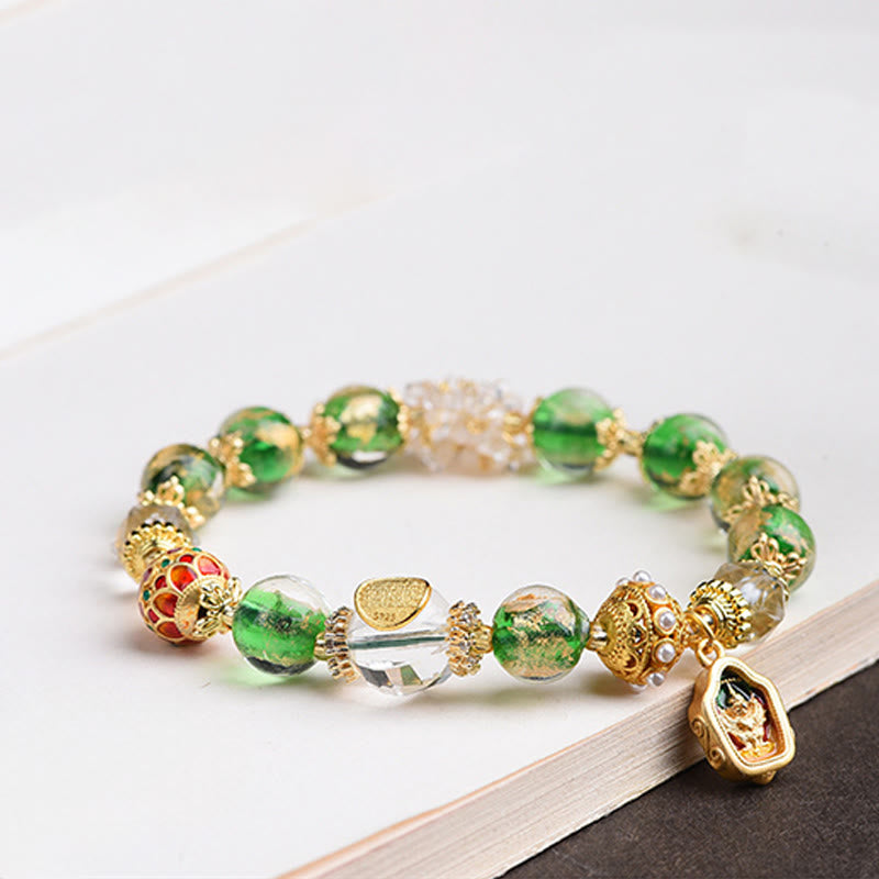 Pulsera de plata de ley 925 con cristales de Buddha Stones y cobre para alejar los malos espíritus. - image 8