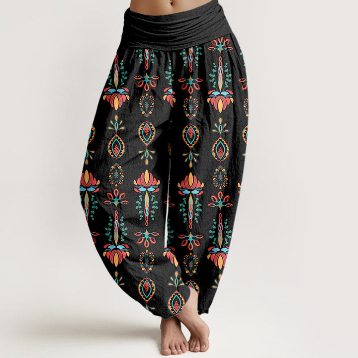 Pantalones Buddha Stones para mujer, cintura elástica - Negro - US16，UK/AU20，EU48 (3XL) - image 5