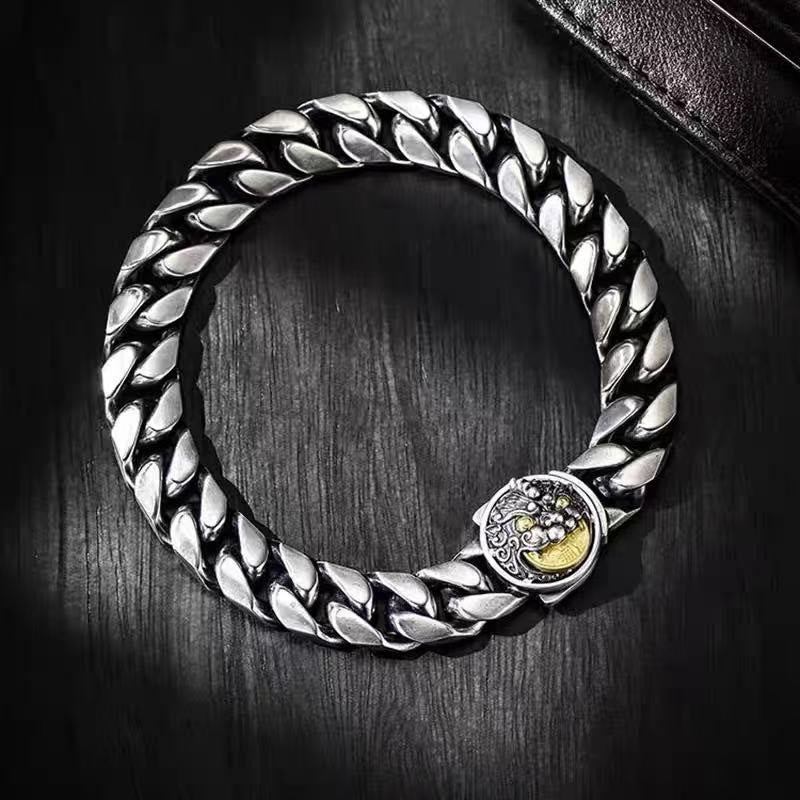 Pulsera de cobre con Buddha Stones y Pixiu para la riqueza y la suerte - image 1