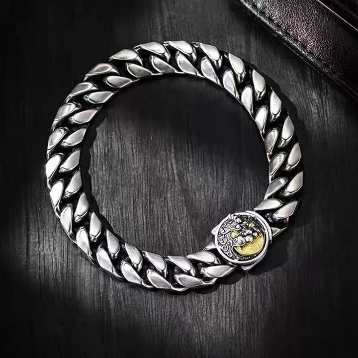 Pulsera de cobre con Buddha Stones y Pixiu para la riqueza y la suerte - image 1