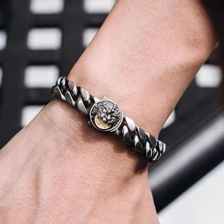 Pulsera de cobre con Buddha Stones y Pixiu para la riqueza y la suerte - image 3