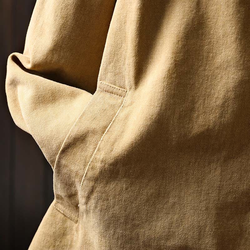 Chaqueta de algodón para mujer con bolsillos, cuello solapa, manga larga y botones, estilo primavera-otoño, con Buddha Stones - image 7