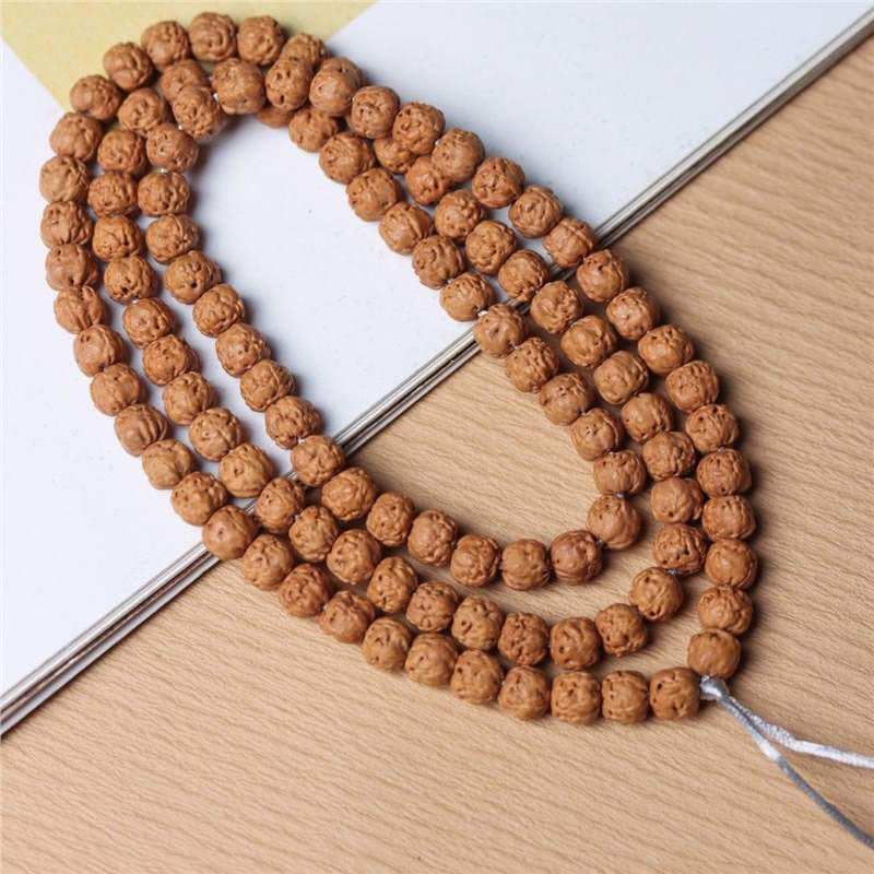 Mala Buddha Stones de 108 cuentas con semillas de Bodhi y riqueza y auspiciosidad - image 1