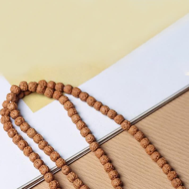 Mala Buddha Stones de 108 cuentas con semillas de Bodhi y riqueza y auspiciosidad - image 5