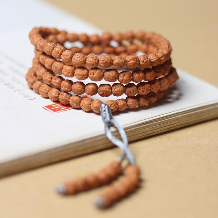 Mala Buddha Stones de 108 cuentas con semillas de Bodhi y riqueza y auspiciosidad - image 2