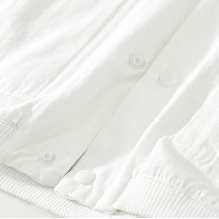 Camisa de algodón de manga larga con cuello alto y botones para hombre, color liso, con Buddha Stones - image 16