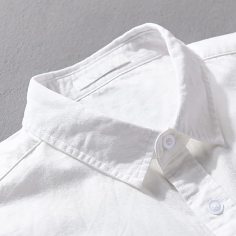 Camisa informal de algodón de manga larga con cuello alto y bolsillos decorativos para hombre con estampado de Buddha Stones - image 21