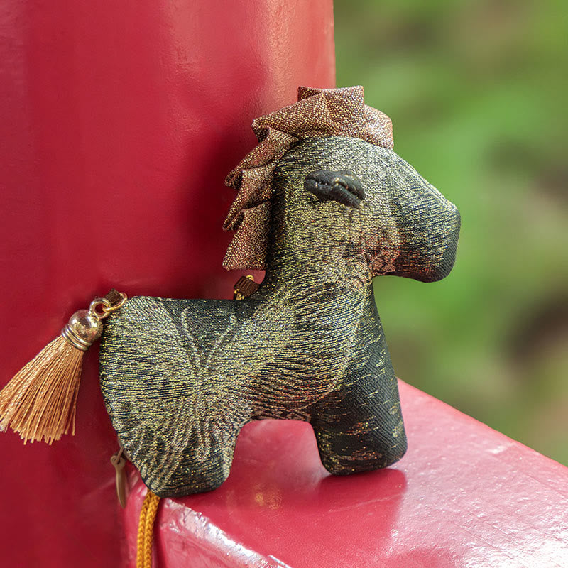 Adorno colgante con borlas bordadas de hilo rojo con Buddha Stones del Año del Caballo - image 10