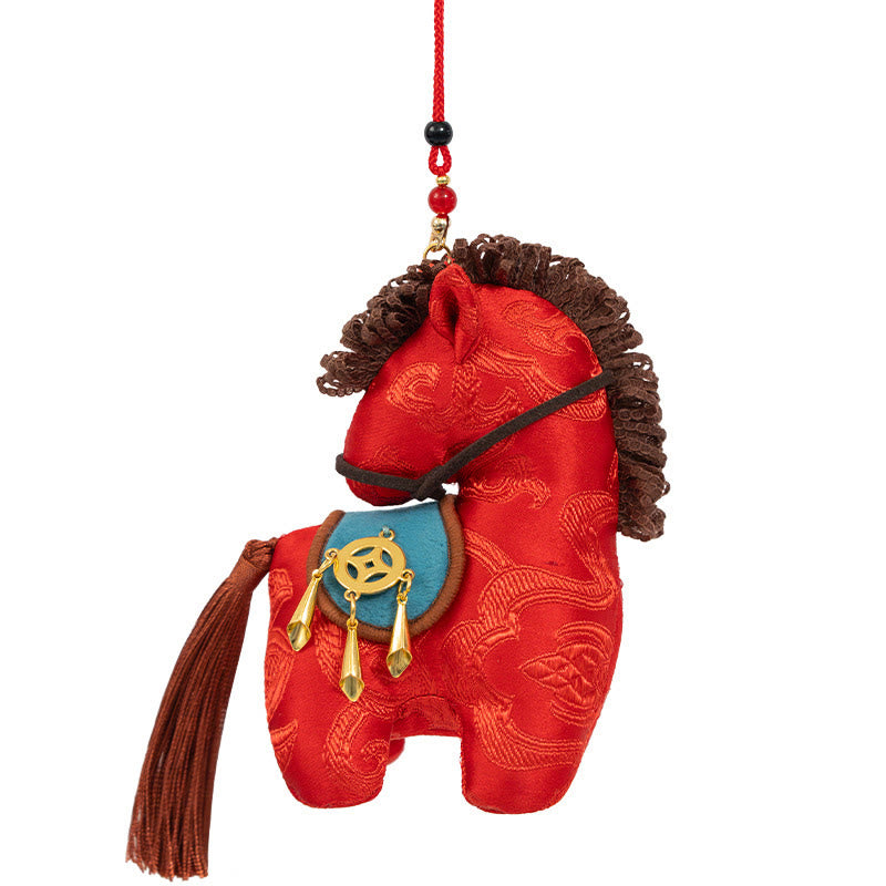 Decoración colgante con Buddha Stones, Año del Caballo, bordado con hilo rojo, Libertad - image 11