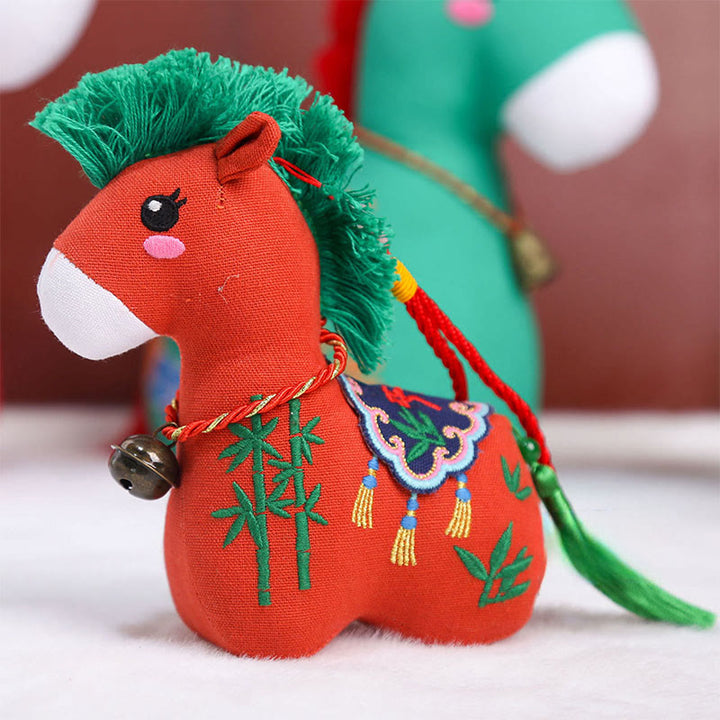 Buddha Stones del Año del Caballo, hilo rojo de cobre, personaje Fu, decoración del hogar - Caballo rojo sin accidentes - 22*22*9 centímetros - image 0