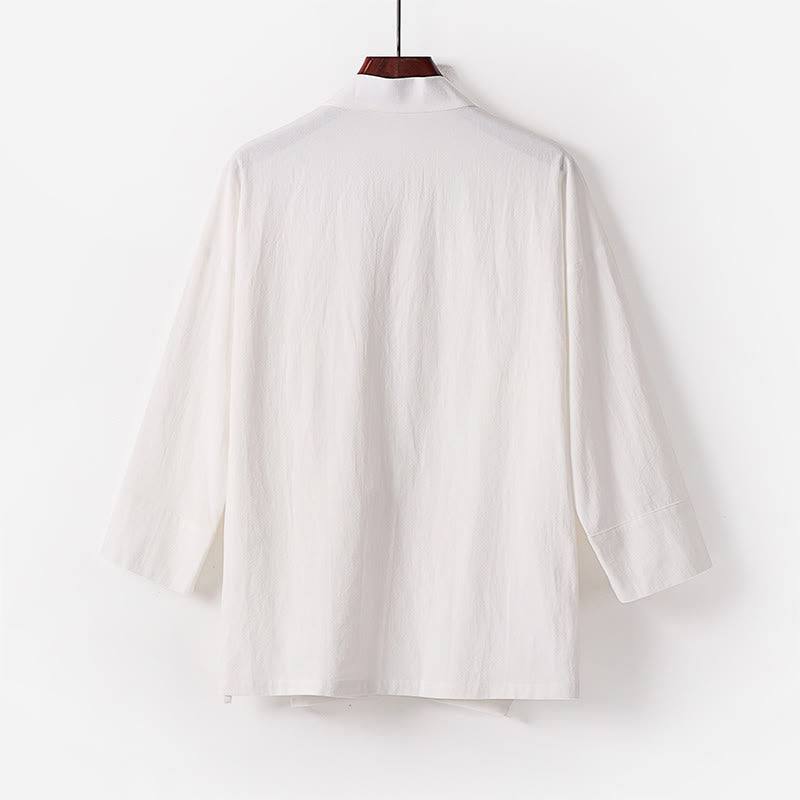 Conjunto de 2 piezas de kimono de algodón con cordones y pantalones anchos hasta los tobillos con bolsillos para hombre , con Buddha Stones - image 19